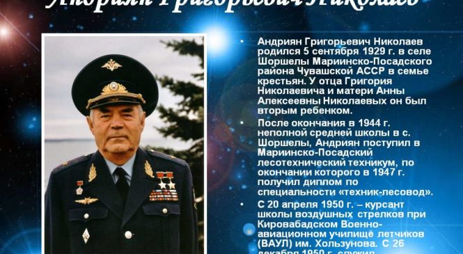 В Чувашии вспоминают легендарного космонавта Андрияна Николаева
