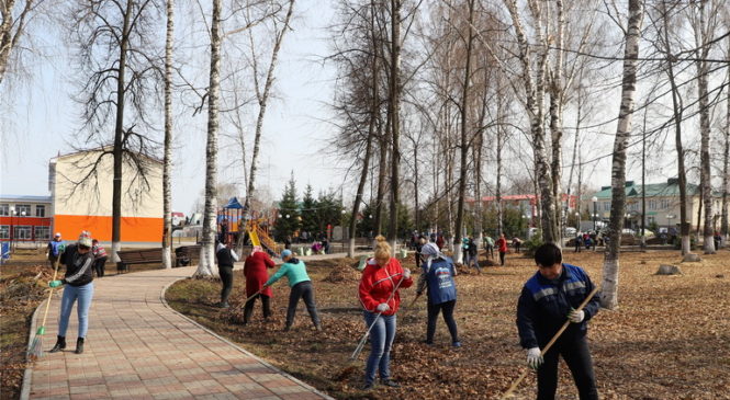 В Комсомольском районе дан старт экологическим субботникам